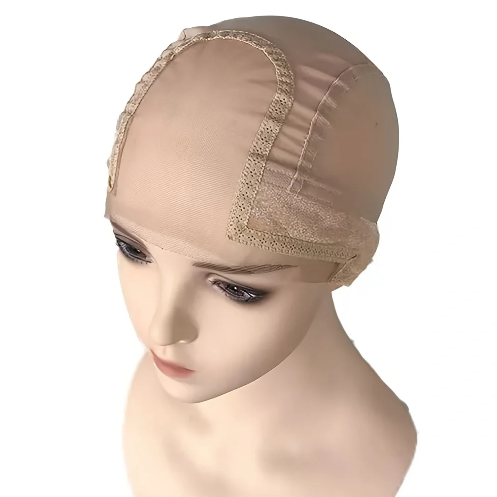 3 pcs U-Type Lace Wig Grip Cap, Adjustable Wig Cap with Headband, Non-Slip Gripper to Keep Wigs Lace Front In Place MSHL-023