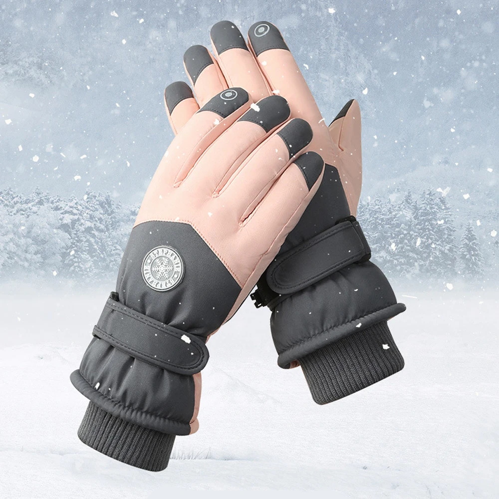 

Теплые Зимние перчатки для мужчин и женщин, теплые перчатки с морозильной камерой, Нескользящие водонепроницаемые легкие перчатки для сенсорных экранов для пеших прогулок и бега