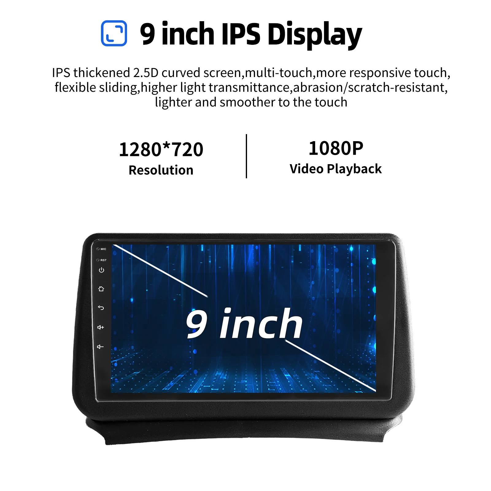 ESSGOO 9 Zoll IPS Touchscreen GPS Navigation Für Opel/Vauxhall Zafira Tourer C 2011-2016 Autoradio Android auto Android 15 Apple Carplay WIFI Bluetooth FM USB Spiegellink ASP-Sound – Detail 5