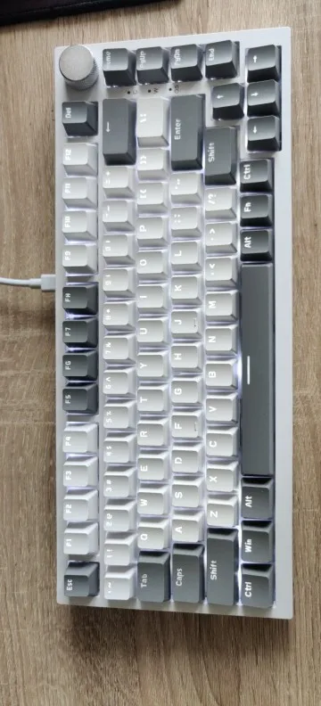 Ajazz AK820/AK820Pro Teclado mecánico para juegos Bluetooth 5,1/teclado personalizado inalámbrico/con cable C con perilla junta de intercambio en caliente photo review