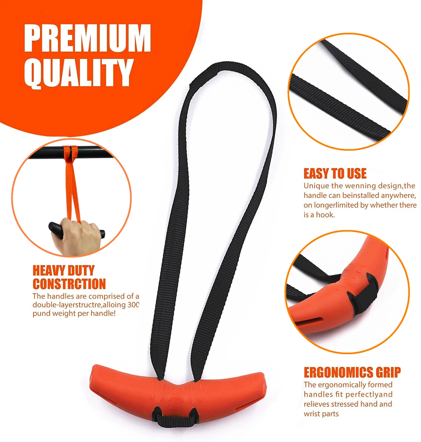 Gym Pull Accessories Pull Up Bar Handles Grips Workout Equipment Gym Handle for Home Gym Exercise Equipment Attachment for Cable Machines