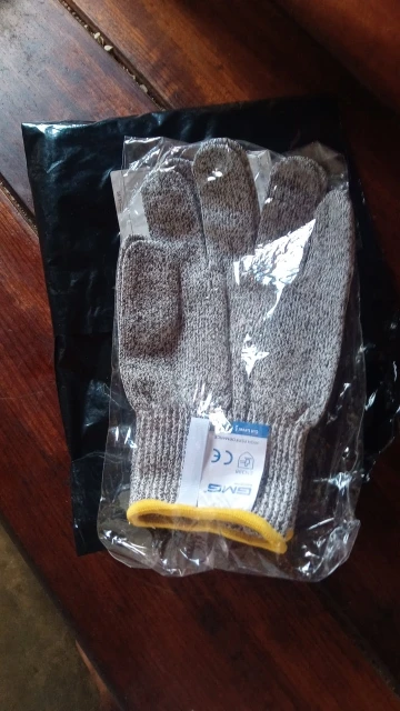Cut Resistant Gloves GMG Grey Black HPPE EN388 Level 5 ANSI Work Safety Gloves Anti Cut Gloves Cut Proof Protective
