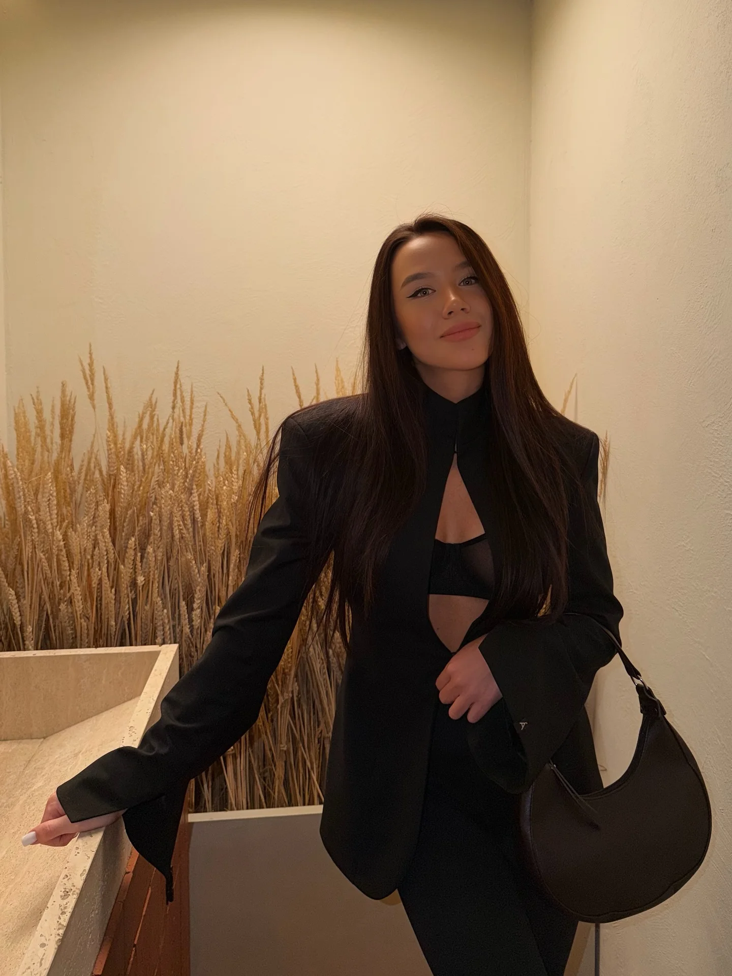 Women Sexy Solid Hollow Blazer Dress Elegant Full Sleeve Shoulder Pads Cinched-waist Mini Dresses 2026 Lady Evening Dinner Robe photo review