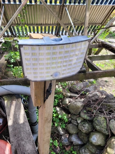 Solar Light Outdoor 328/348 LED Integrated Super Bright Motion Sensor Strong Power IP65 Waterproof 3 Working Modes Garden Wall photo review