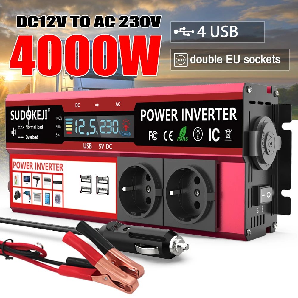 Convertisseur De Tension - Erayak® 12v 220v 230v 1500w/3000w