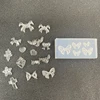 1Pc/3Pc Love Wings Butterfly Knot Cross 3D Silicone Mold 4*2cm Y2K Transparent Template DIY Nail Jewelry Make Mold Manicure Tool 3