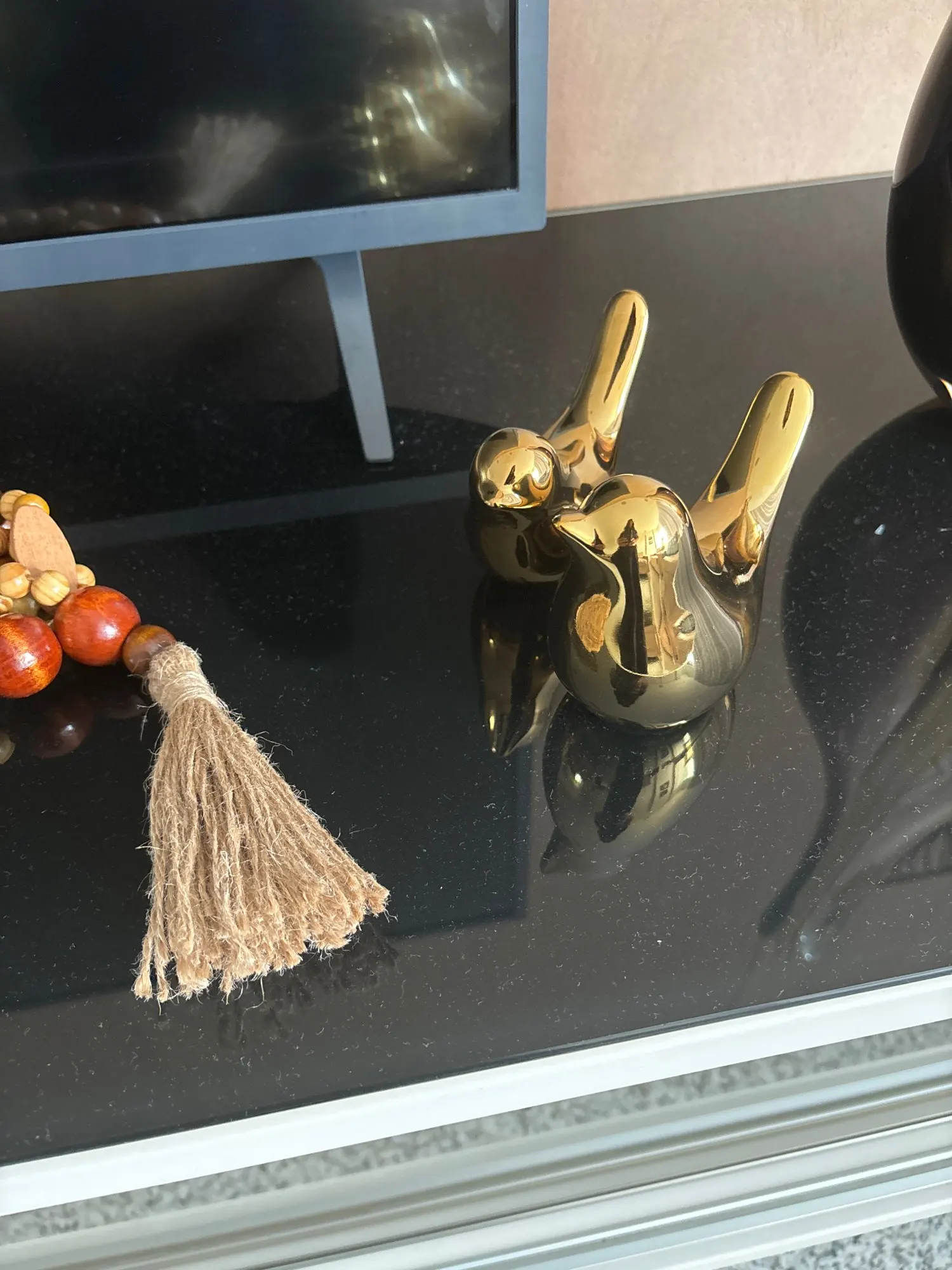 Golden Wings, Nordic Ceramic Bird Figurine - Elegant Home Décor Accent & Jewelry Holder photo review