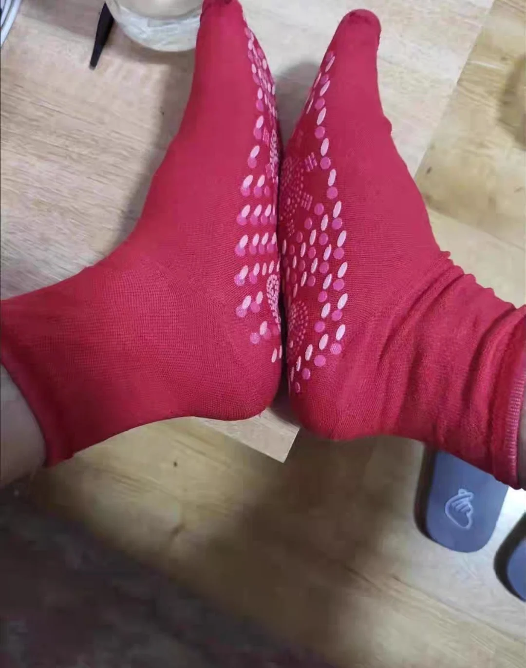 Tourmaline acupressure self-heating shaping socks