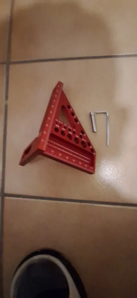 3D Multi-Angle Measuring Ruler, 45/90 Degree Woodworking Aluminum/plastic Square Protractor,Triangle Ruler Layout Measuring Tool photo review