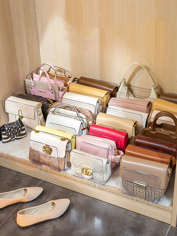 Bag Storage Box Luxury Handbag Organizer for Wardrobe Closet Lady Bag  Holder Handbag Show-box Home