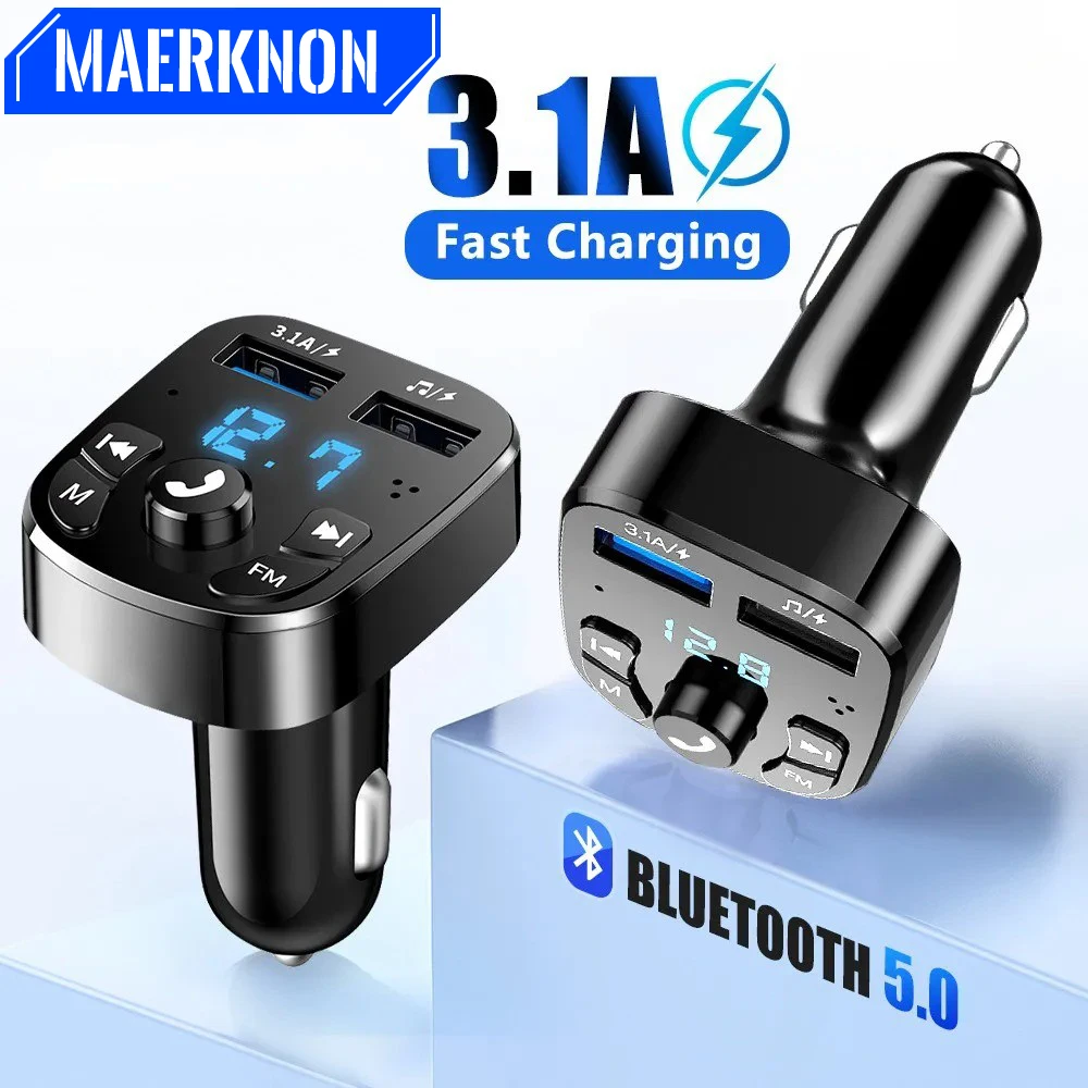 急速充電器3.0車の充電器,Bluetooth 5.0,音楽プレーヤー,FM