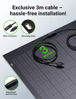 LIONSHEE LS-SP240 Panneau Solaire Flexible 240W 2PCS 17,55% Haute Efficacité Pliable Jusqu'à 120 °   Cellule solaire mono 182x83mm, étanche IP67, pour camping-car/bateau/station d'alimentation sur le toit 8
