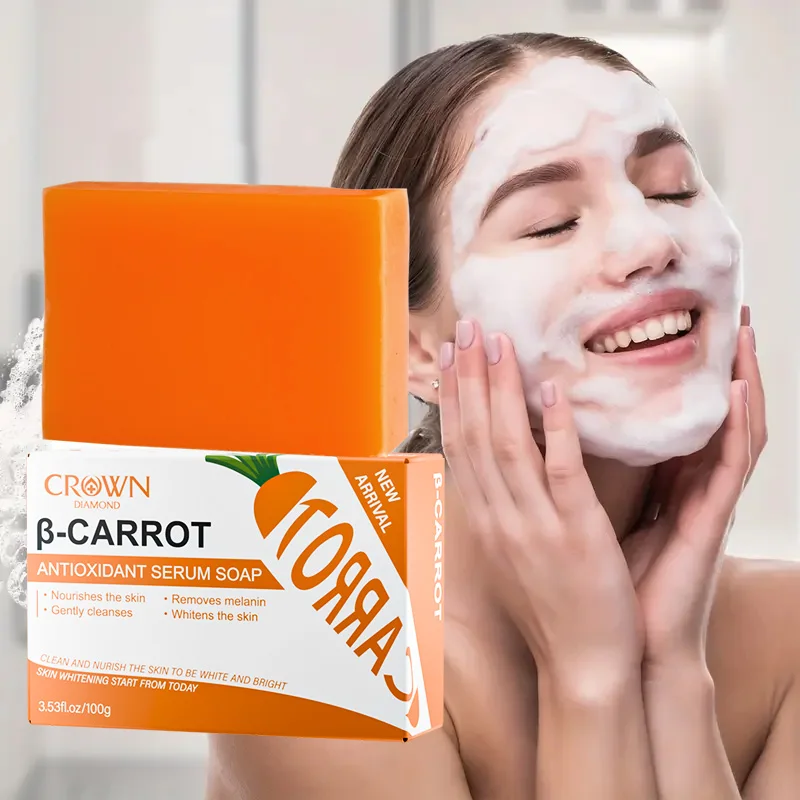 Carrot Soap for Skin Cleaning Stains Skin Soap Bar with Vitamin E for Body and Face Use Facial Cleanser Unisex Valentine's Day 5