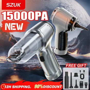 SZUK NEW Portable Car Vacuum Cleaner 15000PA HandHeld Cleaning Machine Cordless Cleaner Powerful Mini Wireless Vacuum Cleaner 1