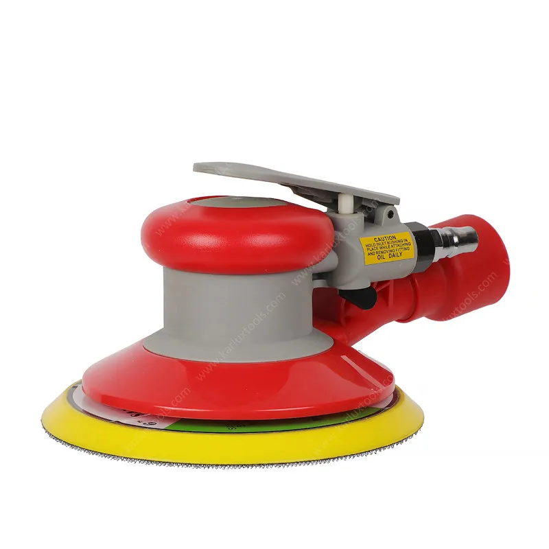 6 Inch(150mm)Center Vacuum Air Sander Pneumatic Orbital Polisher Eccentric Remove Dust Grinding Machine Palm Buffer Sanding Tool air random orbital sander 5in air sander pneumatic sander pneumatic palm polisher