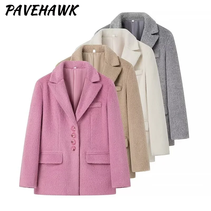 Wool Blend Jacket | Broadcloth Outer | Turn-Down Collar main image 1