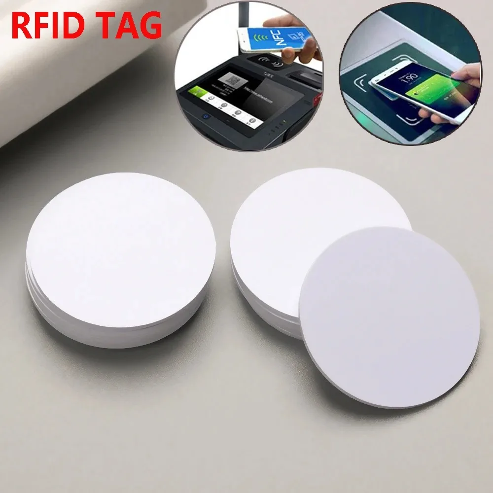 NFC 휴대폰 게임용 스마트 Ntag 215 카드 라벨, 블랙 화이트, 재기록 가능..