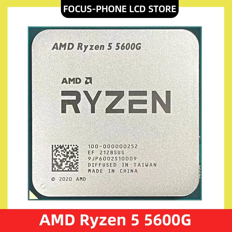 Amd Ryzen 5 5600G R5 5600G 3.9Ghz 6 Core 12 Thread 65W Processore Cpu L3 = 16M 100-000000252 Socket Am4