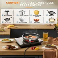 Cooksir Glass Ceramic Hob 1 Plate, Portable Hob with Plug, Infrared Heat, 2000 W, 28 cm, Glass Ceramic Hob, Safety Lock, 4 Hour Timer 5