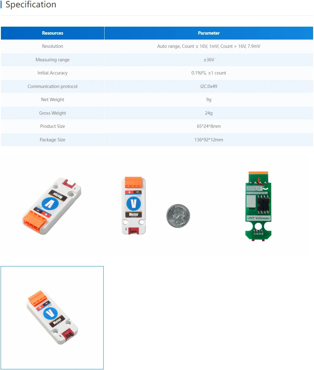 Official Voltmeter Unit (ADS1115)