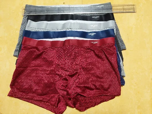 Boxer Shorts Underpants Men's Panties Men Boxers Underwear Ice Silk Mesh Male Sexy Set Breathable Boxershorts Large Size L-5XL photo review