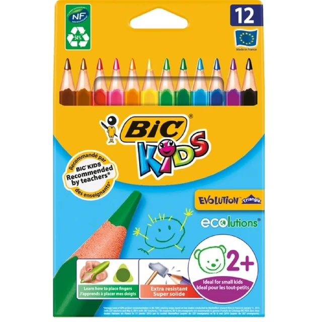 Bic Kids Paint Set with Art Supplies 3 pack 36 pcs (12 each crayons, felt  tip pens and colour pencils)