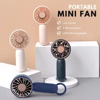Mini Fan USB Fan Handheld Portable Fan Buckle Charging Silent for Office Outdoor Travel Student Summer 1