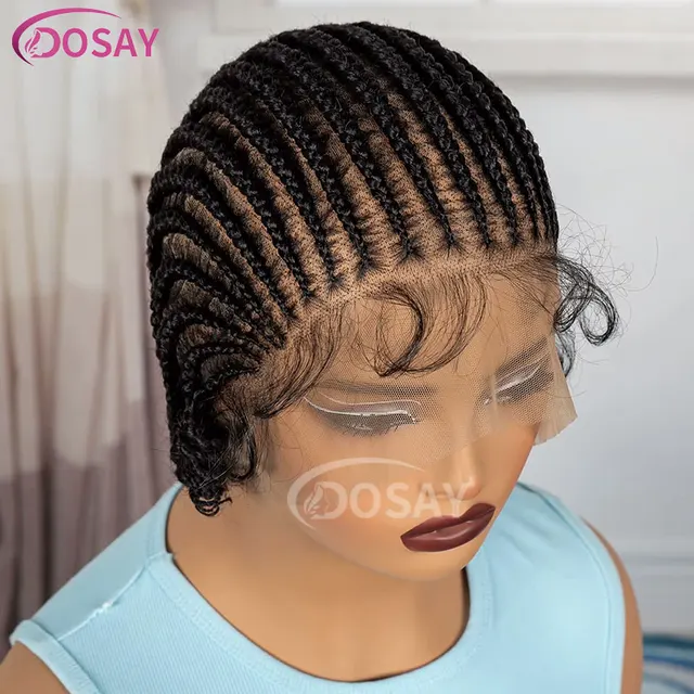 114152-d28ab8.jpg Perruque tressée courte en dentelle complète de 8 pouces, style BOB, perruque synthétique courte tressée en boîte, perruque en fibre résistante à la chaleur
