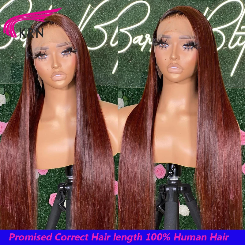 KRN Red Burgundy Color 99J Lace Frontal Wig 13x4 Body Wave Lace Front Wig  Brazilian Remy Hair 5x5 Closure Wigs with Baby Hair - AliExpress