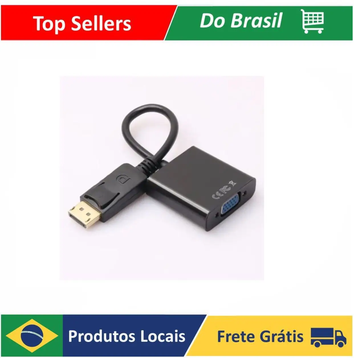 Cabo Adaptador Displayport Macho X Vga Femea