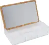 5 Compartment Organizer with Bamboo Lid and Mirror. Ideal for Jewelry, Cosmetics and Accessories. Great for Vanity 5