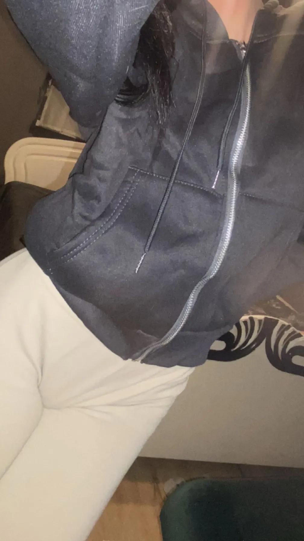 Y2 K Oversized Zip Hoodie Women Crop Top Autumn Winter Cozy photo review
