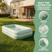 Piscine gonflable familiale en promotion, piscine hors sol pour jardin, piscine pour adultes facile à installer et personnalisable 4