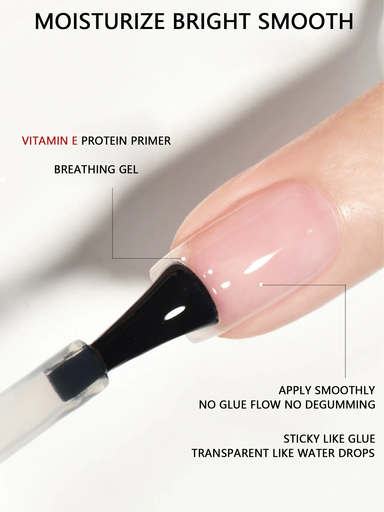 Peelable Vitamin Base Base Gel for Gel Nail Polish, Protect, Strengthen and Repair Nails, Clear Gel, UV LED, Home and Salon
