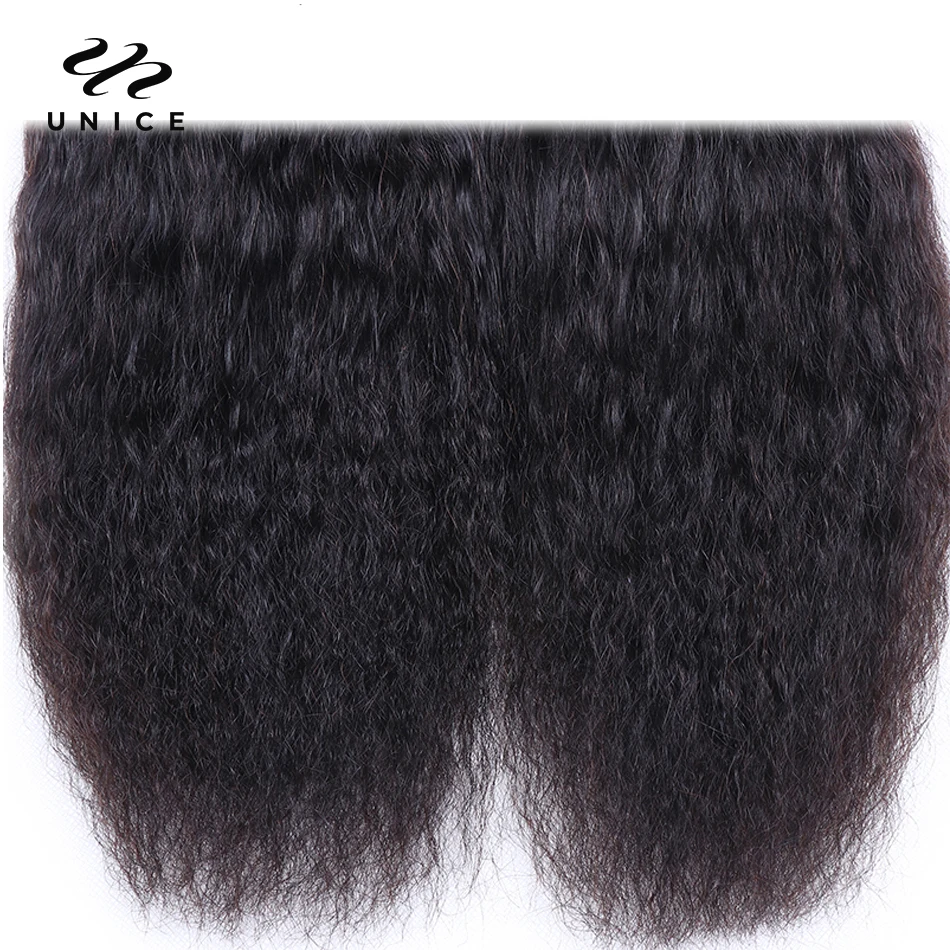 Unice Hair 1Pcs Lot Kinky Straight Hair Human Remy Hair Extension 8-26inches Brazilian Hair Weave Bundles images - 6