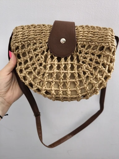 Yogodlns Summer Straw Bag For Women Fashion Semicircle Crossbody Bags photo review