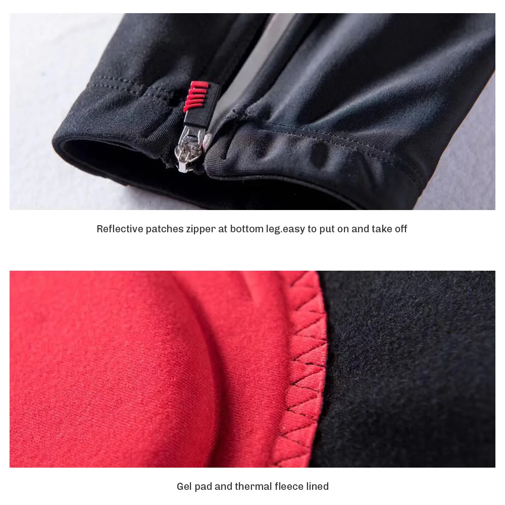 RION Cycling Winter Men Jersey Set Thermal Bib Pants Cycling Clothing MTB Bike Tights Breathable Warm Pad Ropa Ciclismo Hombre