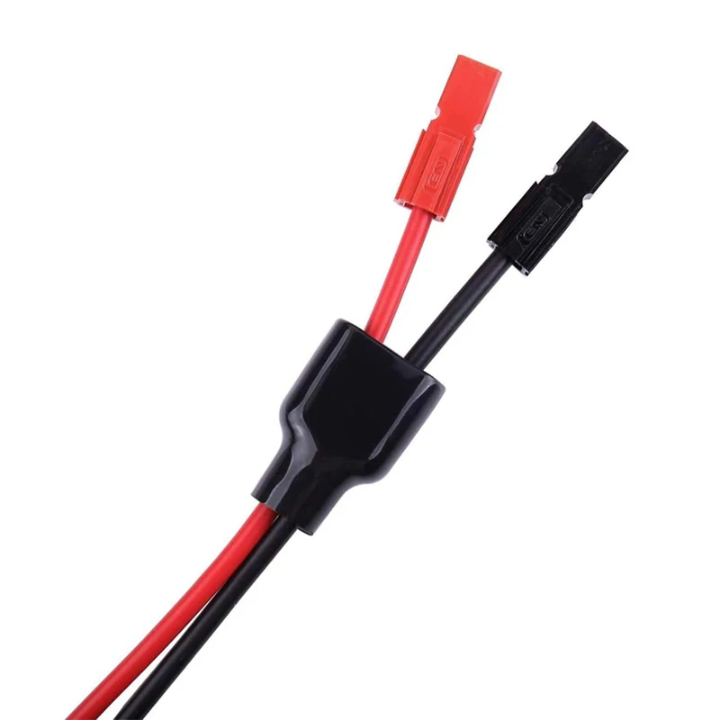 Flashfish Solar Connectors DC Y Series Cable 1 Male Anderson to Dual Female 5.5mm x 2.1mm DC Power Extension Wire 200W Max extension cable solar panel connector cable