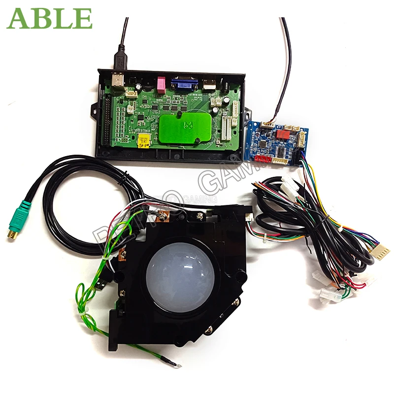 DIY Three Sides Machine Horizontal USB LX Trackball Harness Wires Andtracking Ball Converter for All Classics Pandora Saga Box arcade console tracking ball 60 in 1 illuminated trackball mame connector arcade game machine for pandora arcade machine cabinet