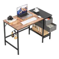 40" Office Desk with 2 Non-Woven Drawers - Versatile Computer Writing Table for Home, Bedroom, Office, or Student Use 1