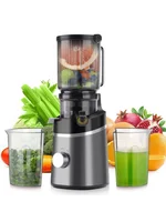 Fruits et légumes Juicer gris foncé filtre en acier inoxydable facile à nettoyer maison Juicer fruit Juicer Juicer production de jus de fruits High Kitchen Feeder 2