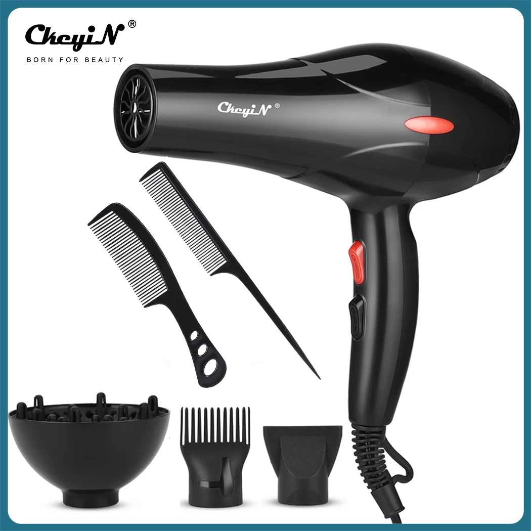 CkeyiN 220V Hair Dryer Professional 2200W Strong Power Blow Dryer