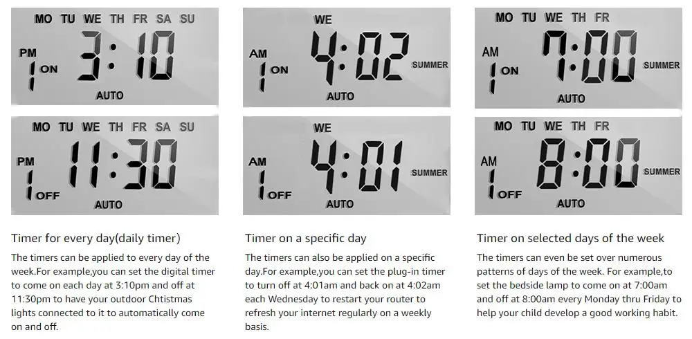 interruptor programável da tomada do temporizador elétrico de digitas com programas de da tela lcd da ue fr eua uk outlets
