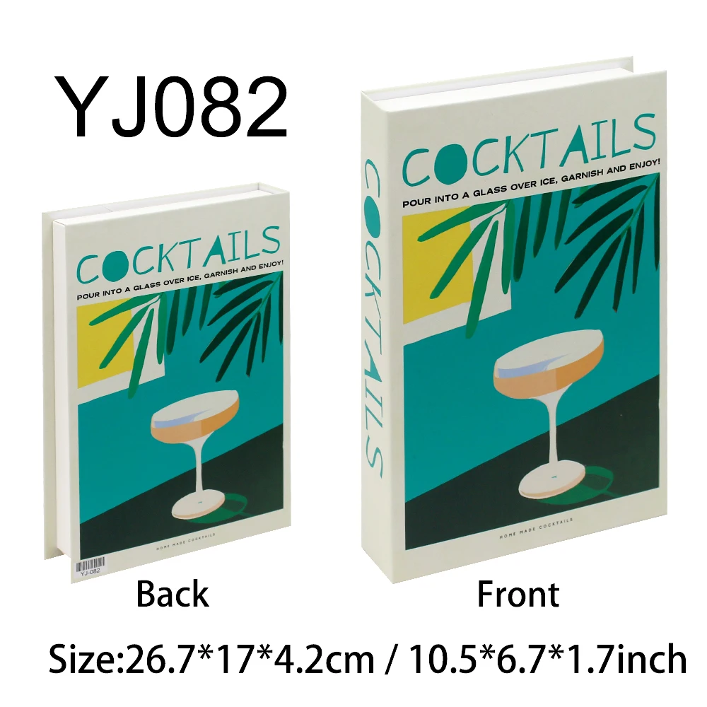 Aperol Cocktail Luxury Fake Books Decoration Coffee Table Decorative Books Club Villa Hotle Decoration Shooting Props Home Extra