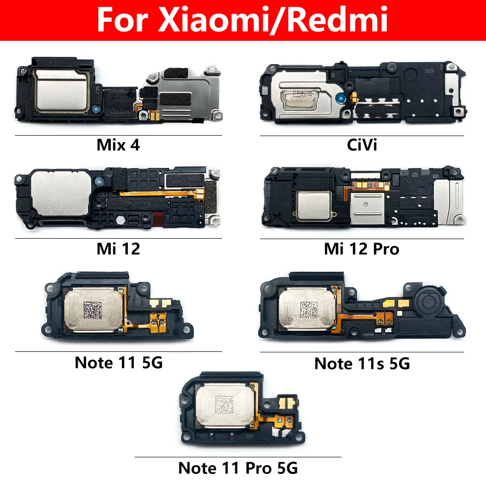 

10Pcs For Redmi Note 11S 11 Loud Speaker Sound Buzzer For Xiaomi Mi 12 Pro Mix 4 Civi Loudspeaker Flex Cable Ringer Parts Repair