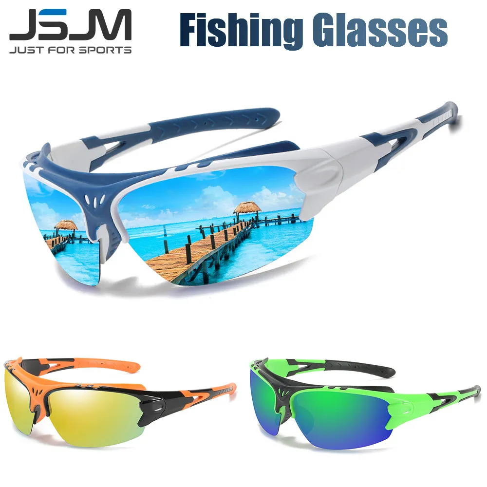 JSJM 2022 New Fashion Polarized Sunglasses Men Cycling Fishing Glasses  Outdoor Sports UV400 Protection Sun Glasses Eyewear Male