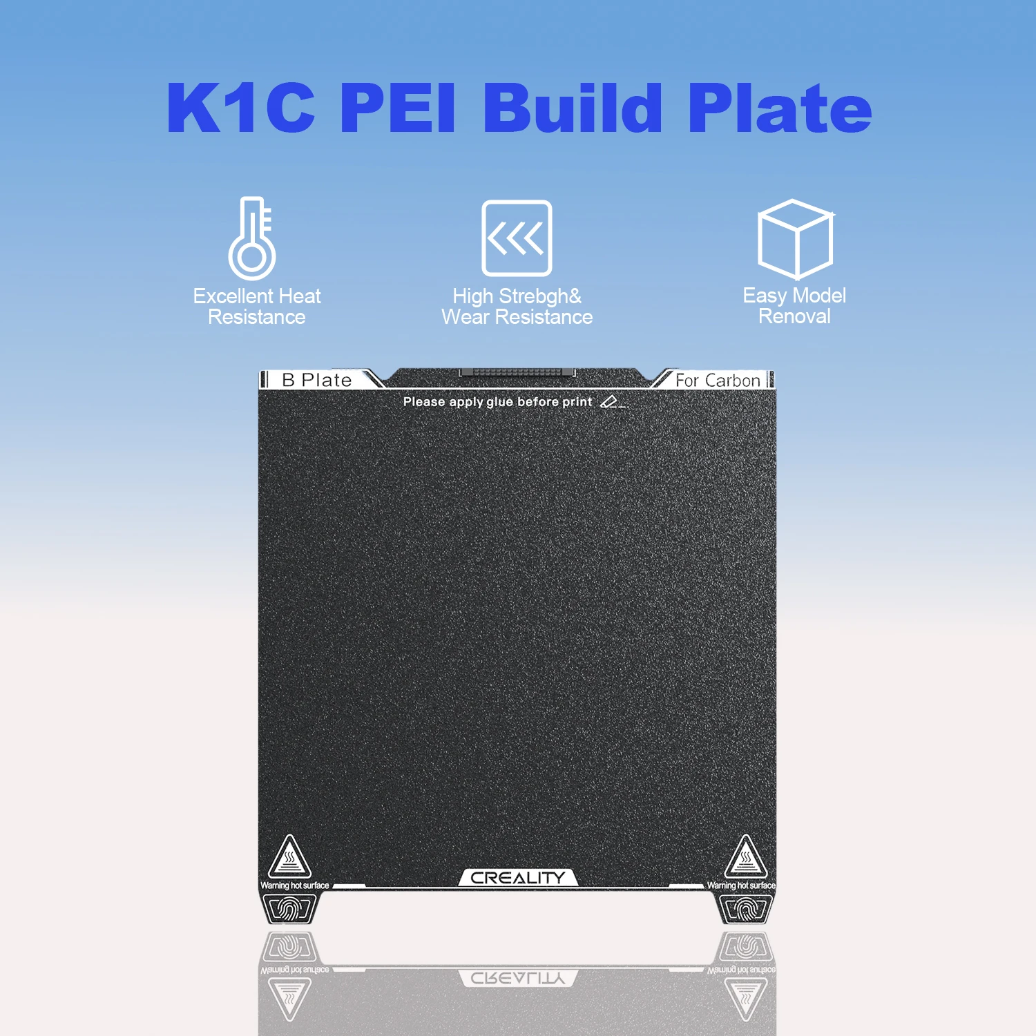 Creality K1C,K1 Max PEI 빌드 플레이트, 부드러운 자석 없음, 마그네틱 용수철 스틸 프린트 베드, K1C,Ender-3 V3 Plus 3D 프린터용