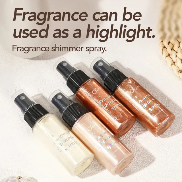 Ocheal 30ml Fragrance Shimmer Glitter Spray Shining Brightly Highlighter Powder Spray Long Lasting Body Hair Hand Neck Clothes 5