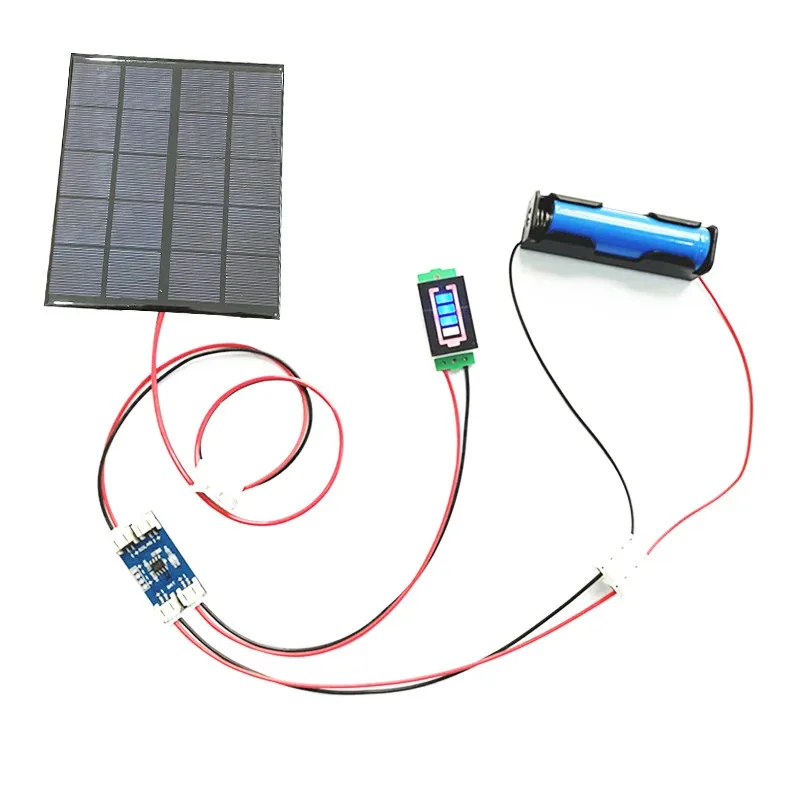 ตัวเลือกสินค้า แผงโซลาร์เซลล์ 5V 500mA พร้อมตัวควบคุมชาร์จ ใช้ง่าย DIY