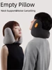 Travel Pillow Airplane with Noise Canceling Earmuffs, Memory Foam Travel Neck Pillow, 360°Neck Support for Planes, Cars, Office 1